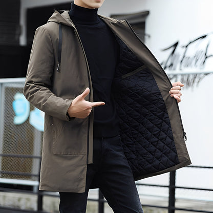 Derren - Καθημερινή, ελαφριά ζακέτα με κουκούλα για άνδρες