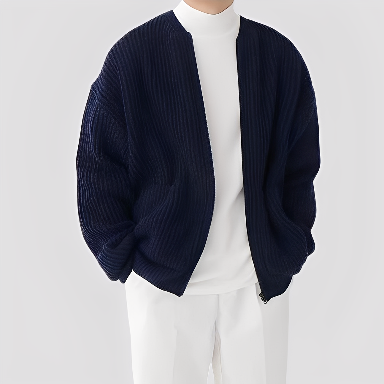 Willy - Άνετη πλεκτή ζακέτα με φερμουάρ για άνδρες