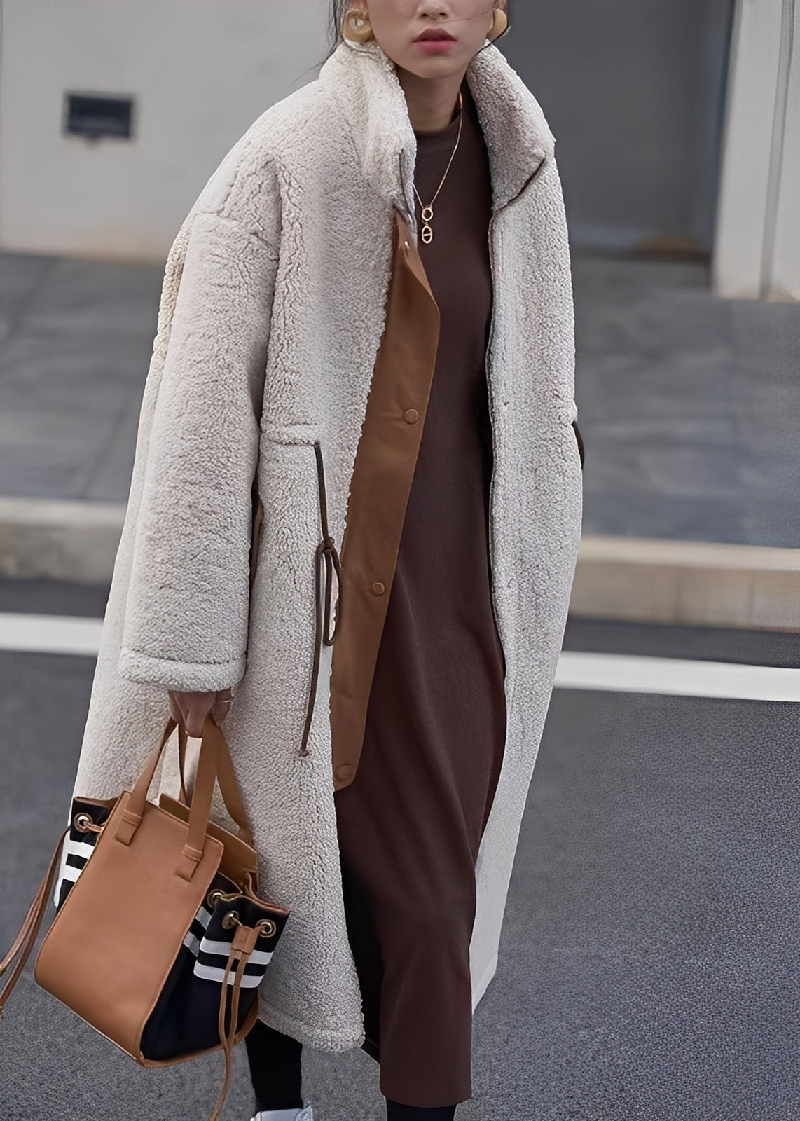 Noelene - Ζεστό, άνετο μάλλινο παλτό για γυναίκες