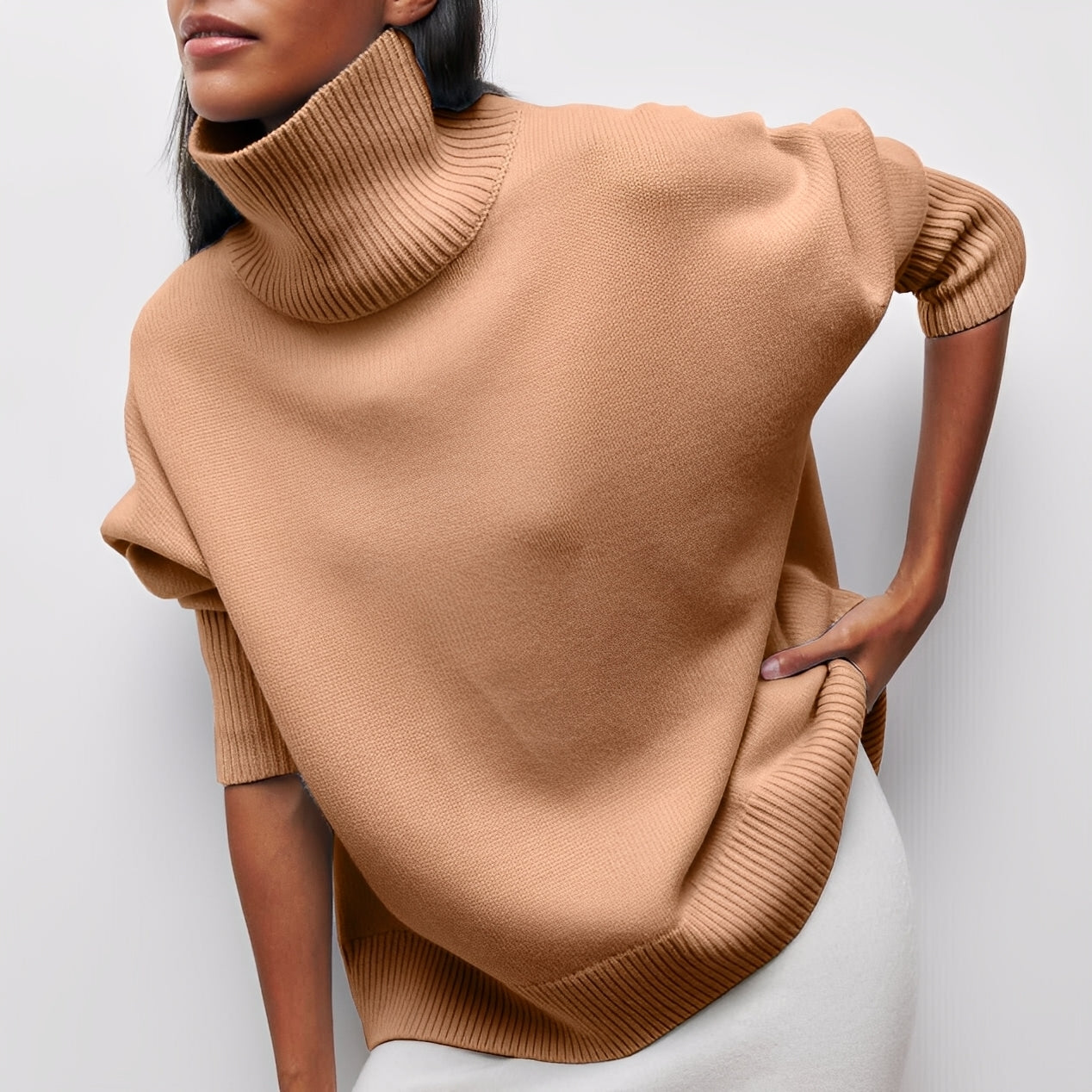 Sharon - Γυναικείο καθημερινό χαλαρό πουλόβερ