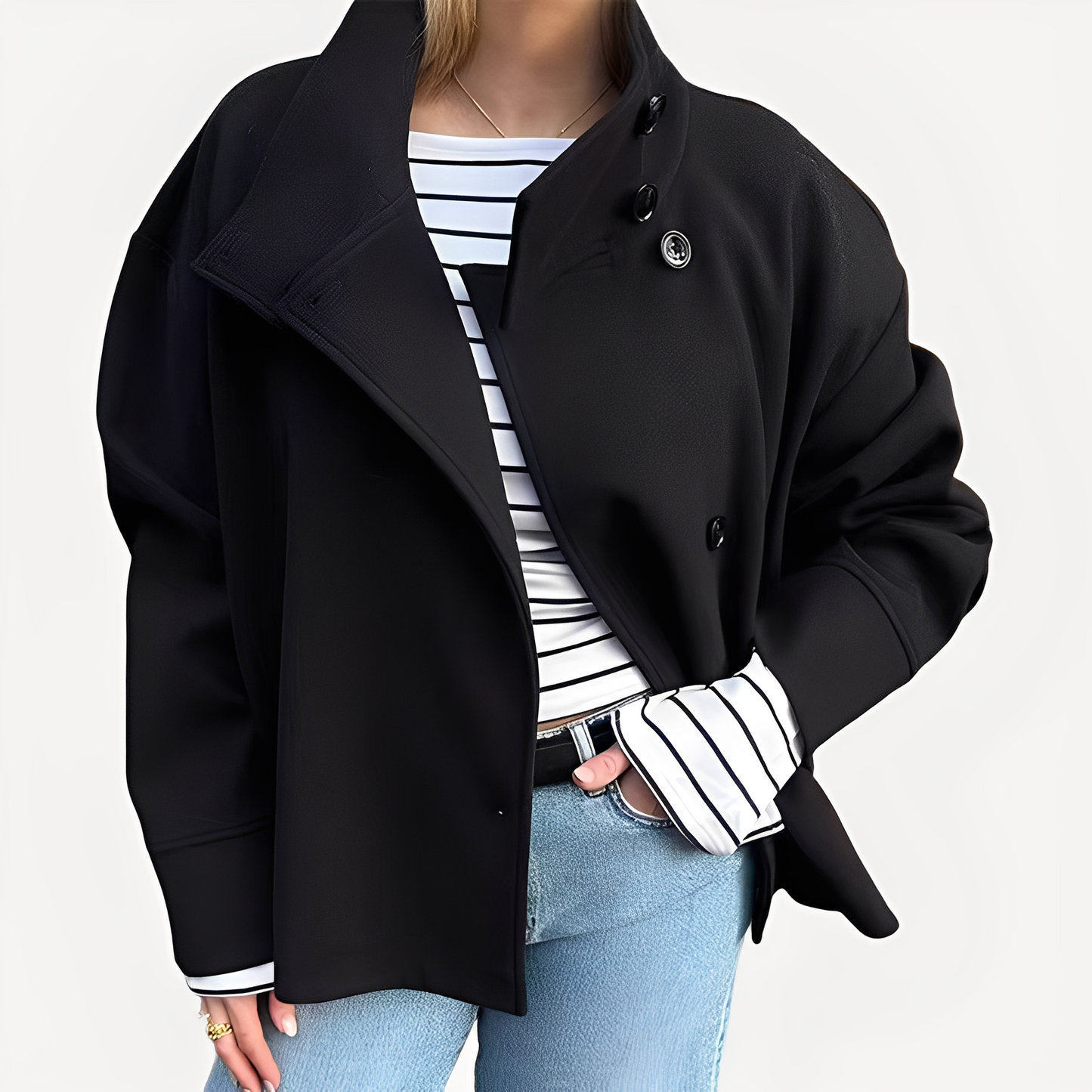 Carolyn - Κομψό μονόκουμπο μάλλινο σακάκι για γυναίκες