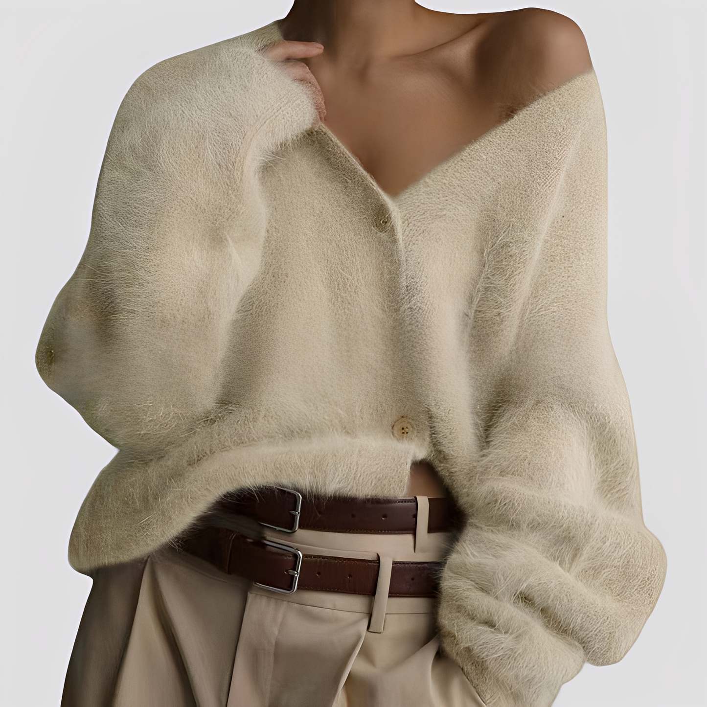 Lavena - Απαλό Oversize Πουλόβερ Κασμίρ για Γυναίκες