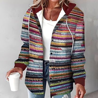 Briana - Καθημερινή, ζεστή ζακέτα με κουκούλα για γυναίκες