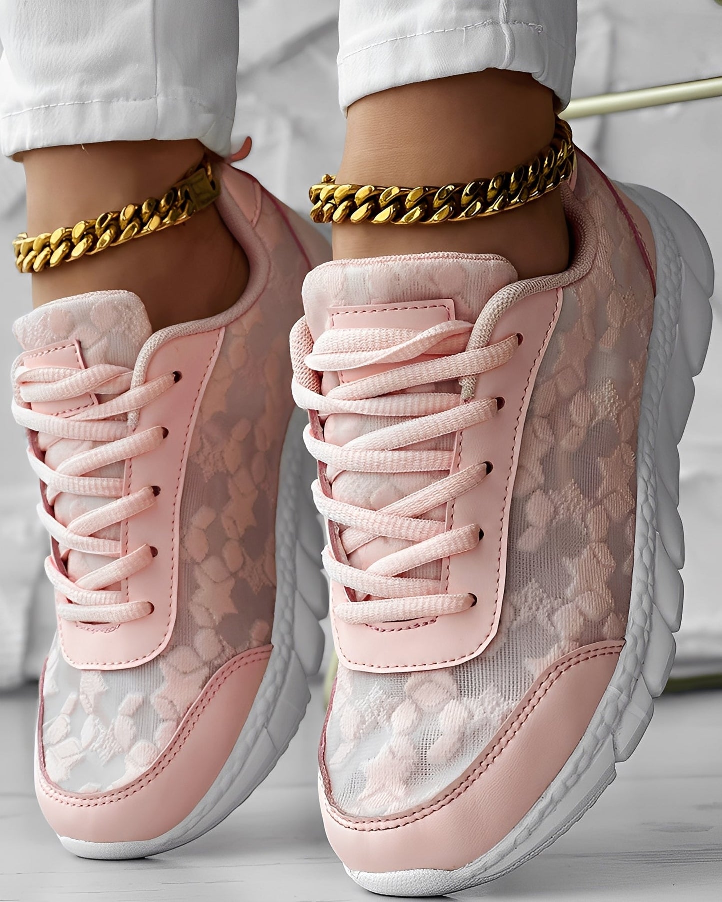 Elisabeth - Άνετα, αναπνεύσιμα sneakers με λουλουδένιο σχέδιο για γυναίκες