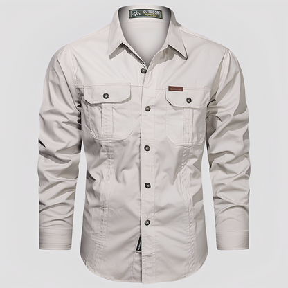 Ranulph - Άνετο Μακρυμάνικο Ανδρικό Cargo Πουκάμισο