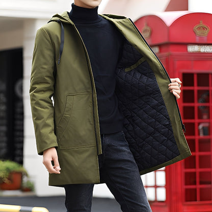 Derren - Καθημερινή, ελαφριά ζακέτα με κουκούλα για άνδρες