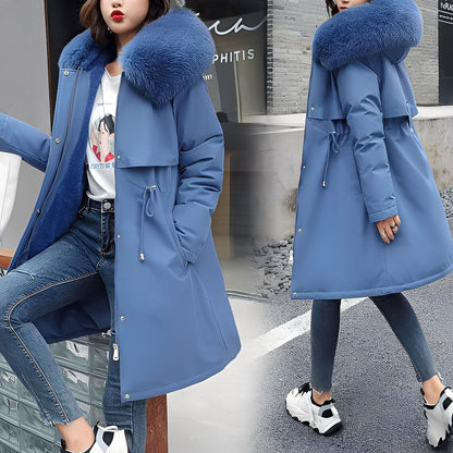 Evette - Μοντέρνος, ζεστός, επενδεδυμένος μανδύας με κουκούλα για γυναίκες