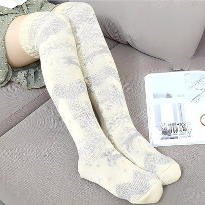 Corinne - Μοντέρνες Χριστουγεννιάτικες Μάλλινες Κάλτσες για Γυναίκες