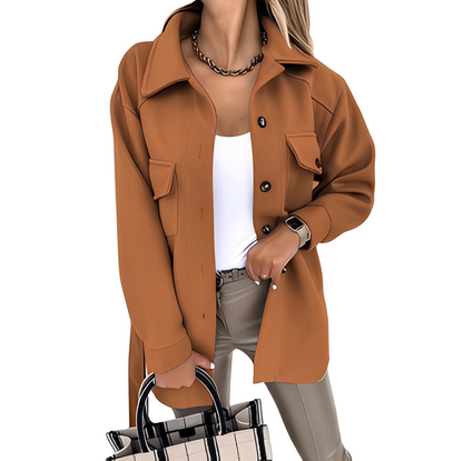 Bethanie - Γυναικεία Καθημερινή Ζακέτα με Κουμπιά και Ρεβέρ Σχέδιο