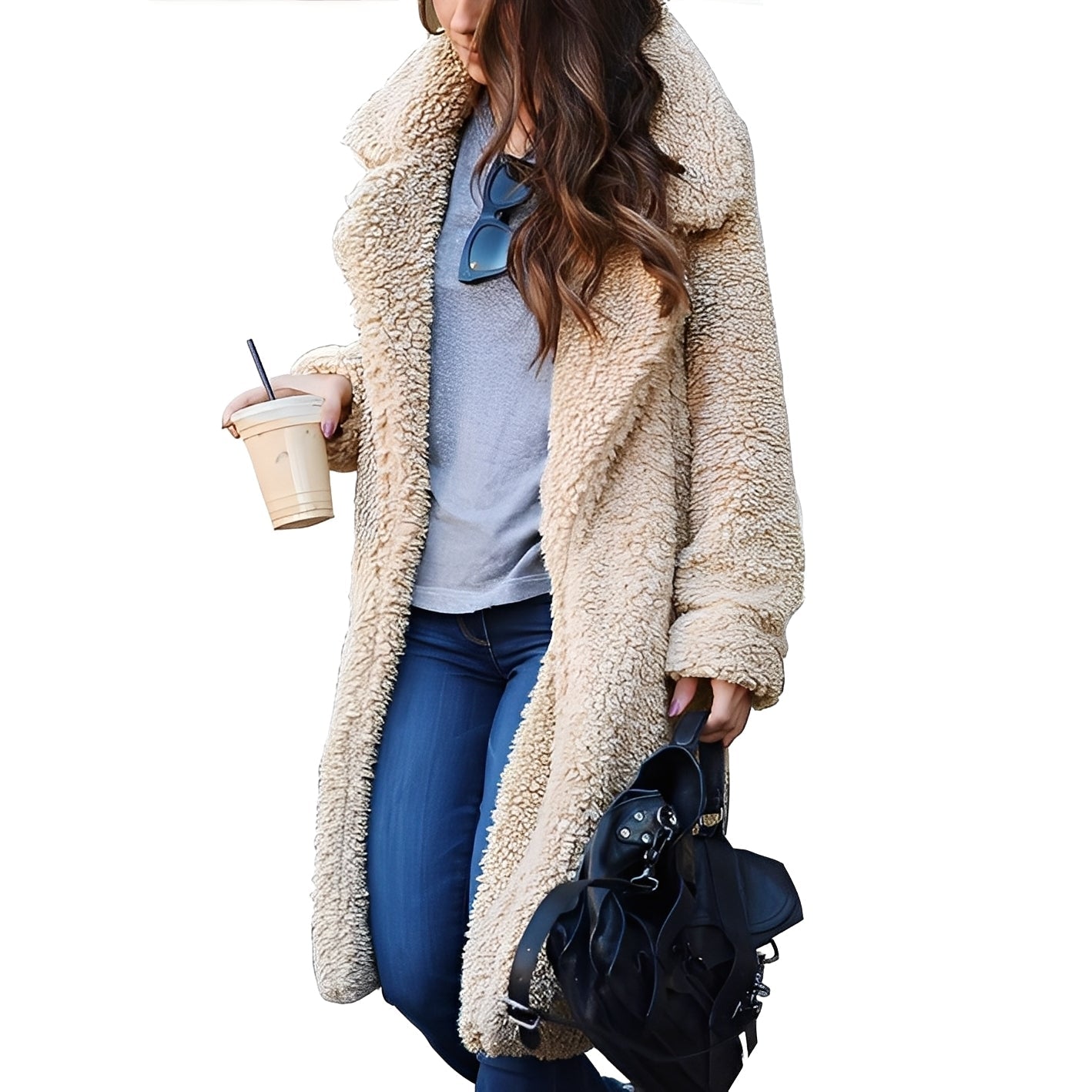 Katharine - Κομψό γούνινο παλτό από μαλλί για γυναίκες