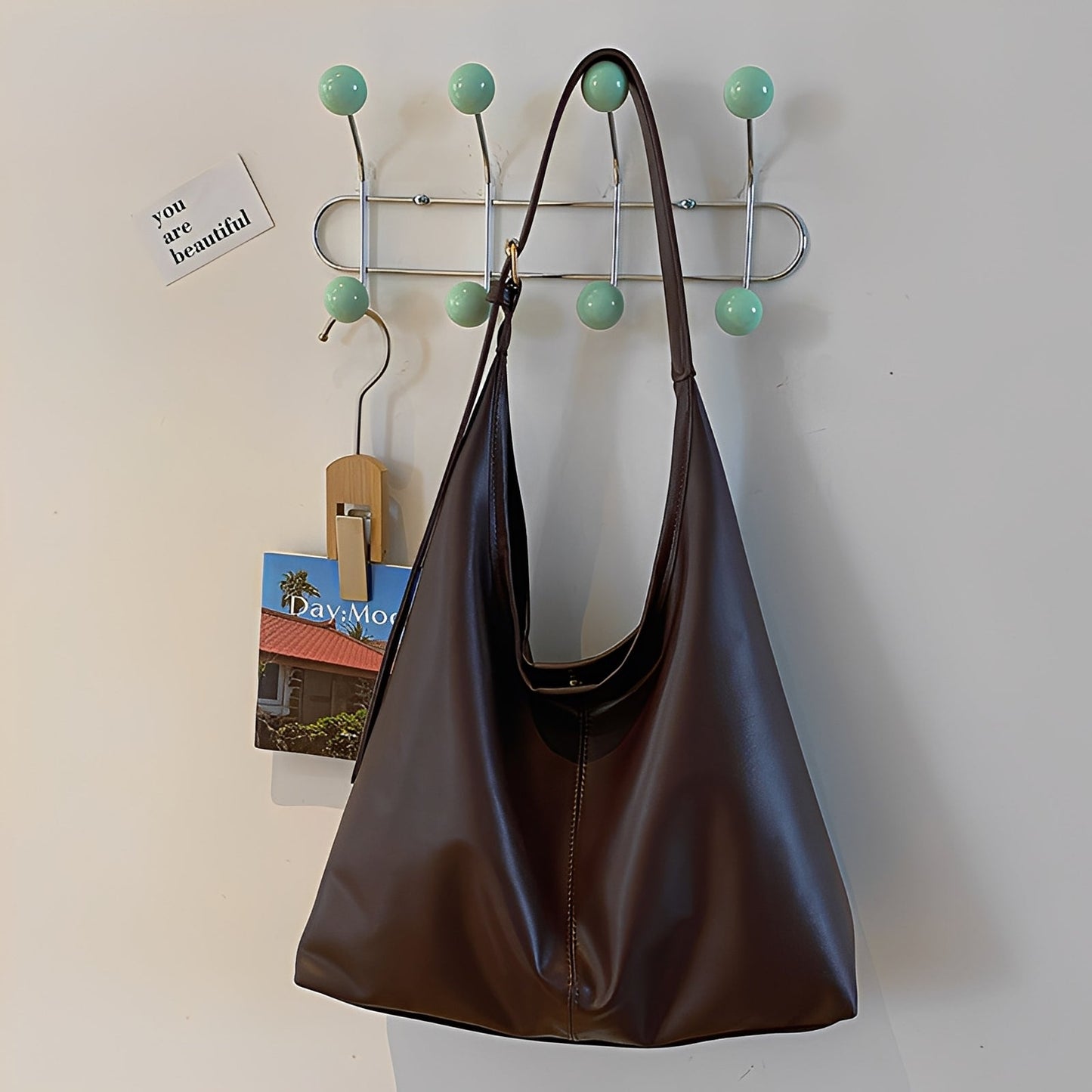 Kathleen - Χαλαρή Δερμάτινη Τσάντα για Γυναίκες