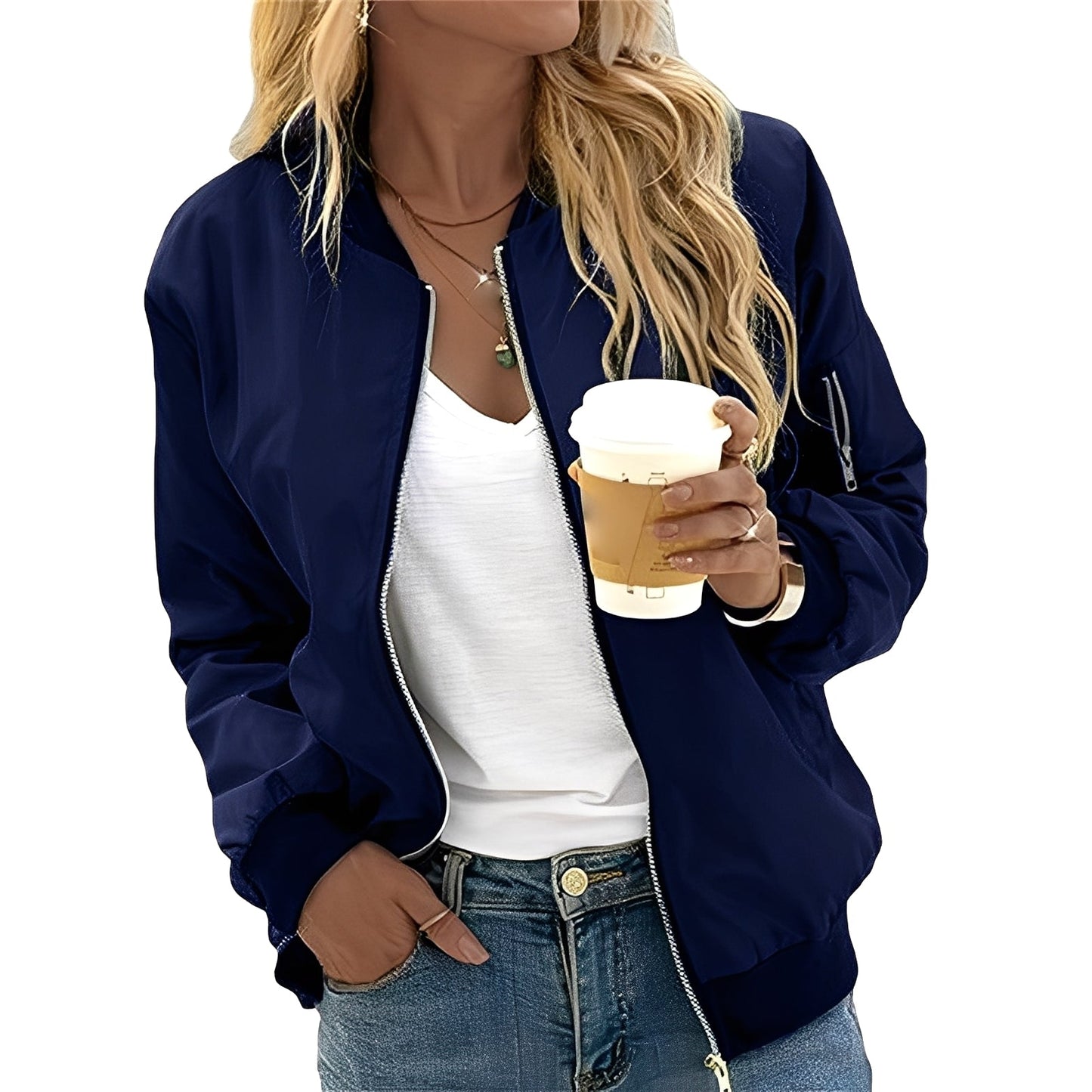 Shirlee - Καθημερινό Μπουφάν Μπόμπερ σε Ρετρό Στυλ για Γυναίκες