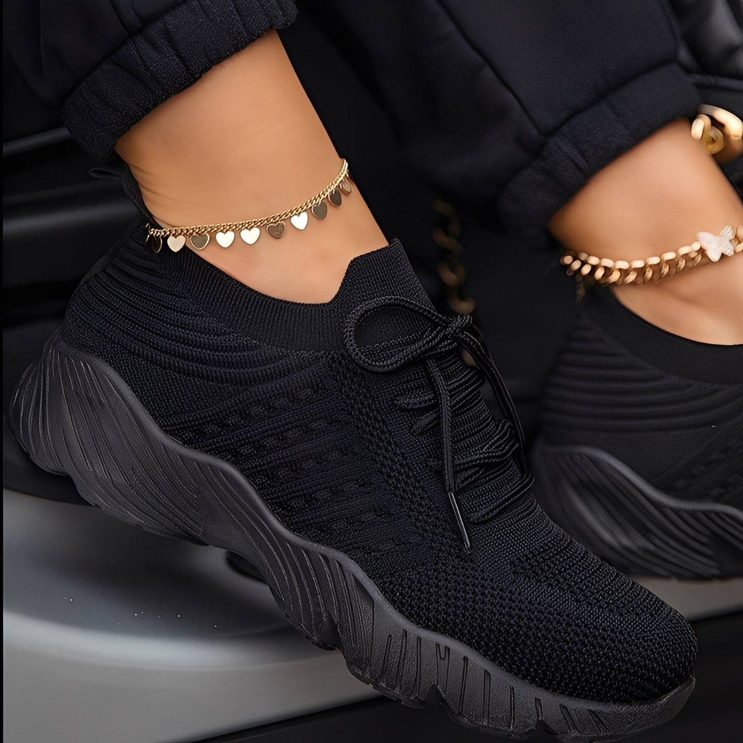 Eleanore - Γυναικεία αθλητικά με χοντρές λαστιχένιες σόλες