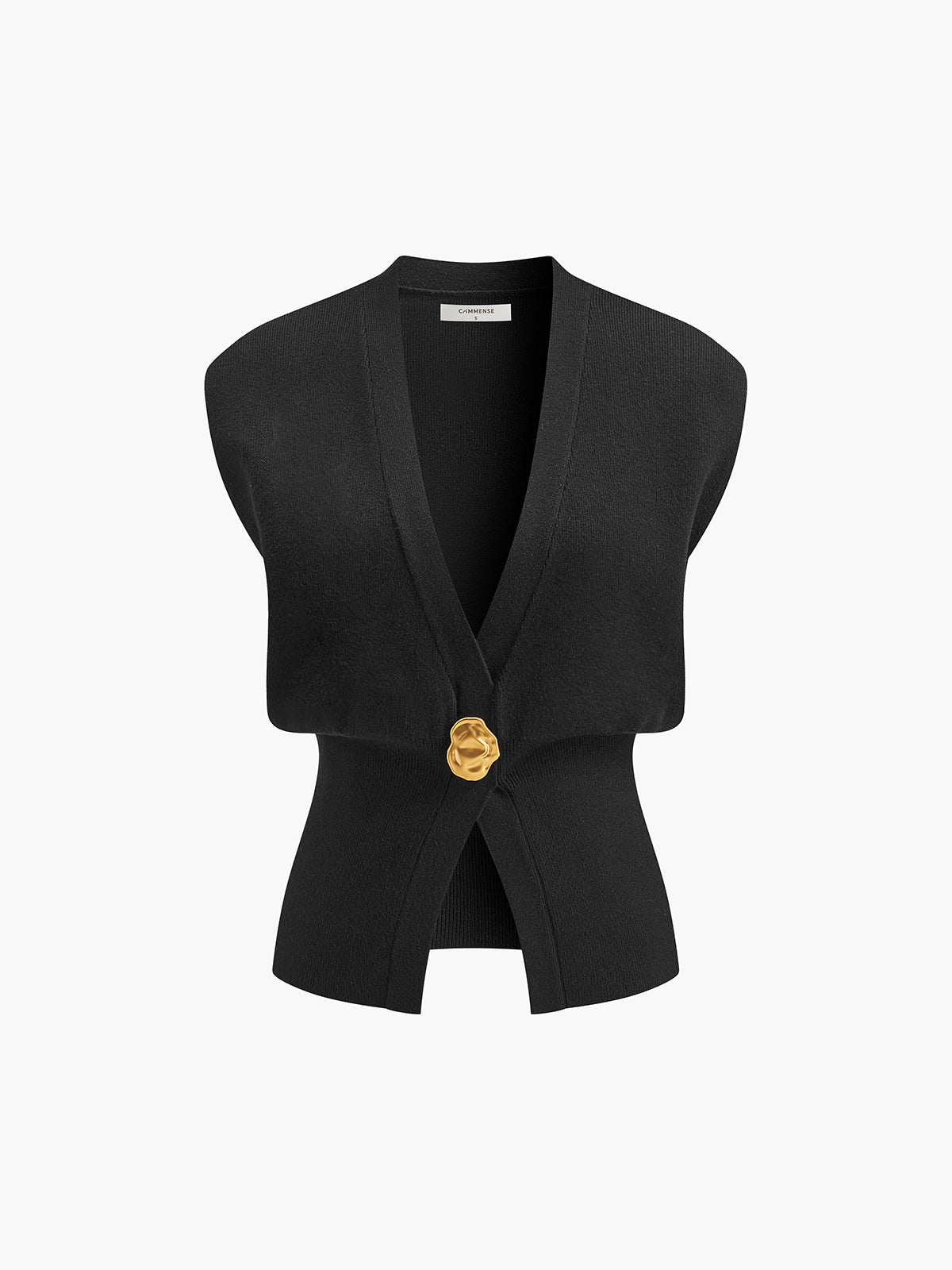 Annalena – V-Λαιμόκοψη με Κουμπιά Πλεκτό Γιλέκο