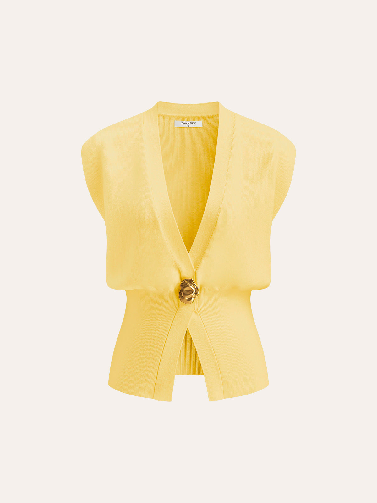 Annalena – V-Λαιμόκοψη με Κουμπιά Πλεκτό Γιλέκο