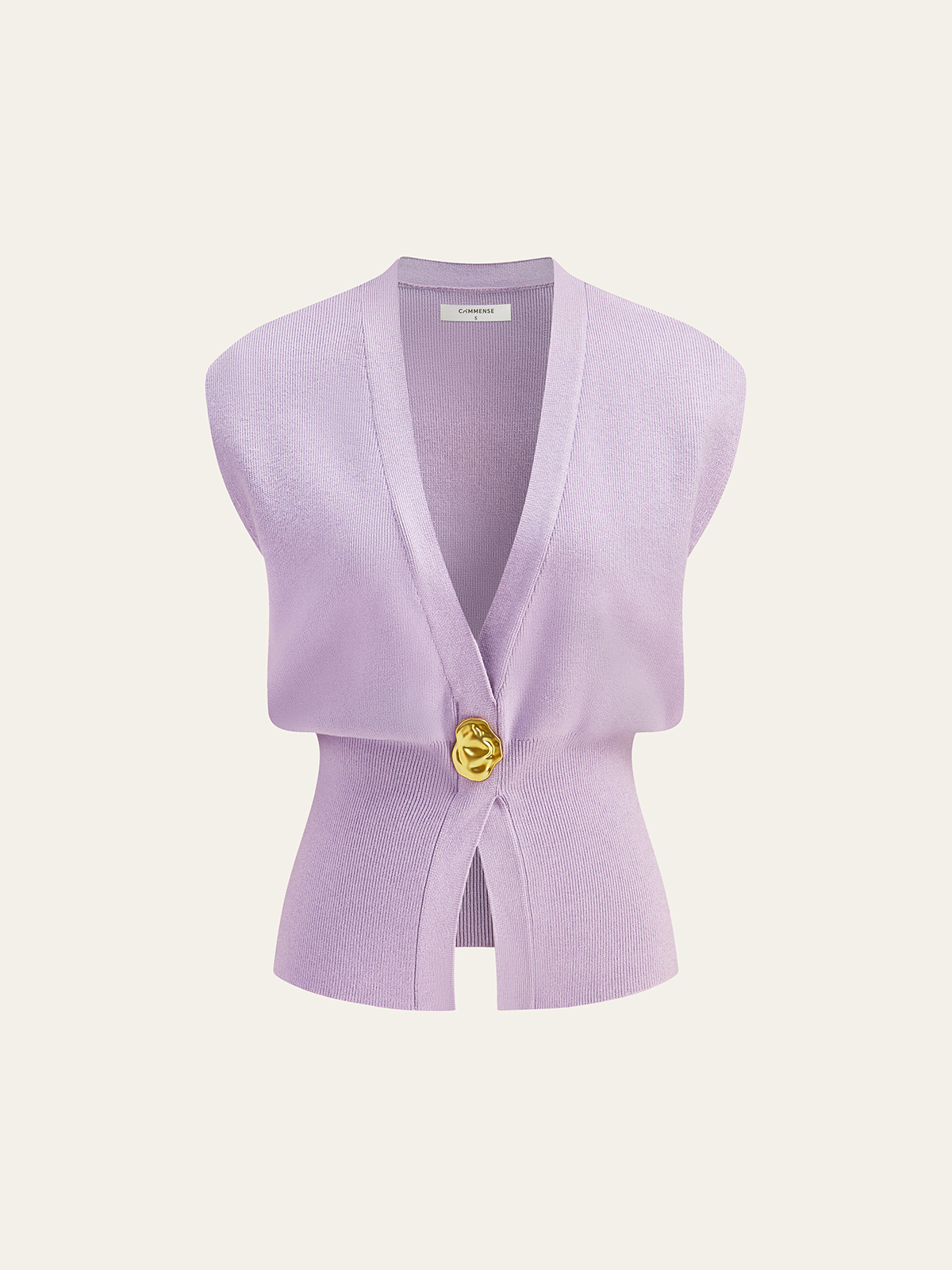 Annalena – V-Λαιμόκοψη με Κουμπιά Πλεκτό Γιλέκο