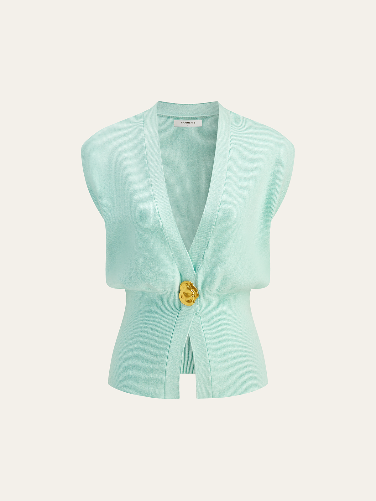 Annalena – V-Λαιμόκοψη με Κουμπιά Πλεκτό Γιλέκο