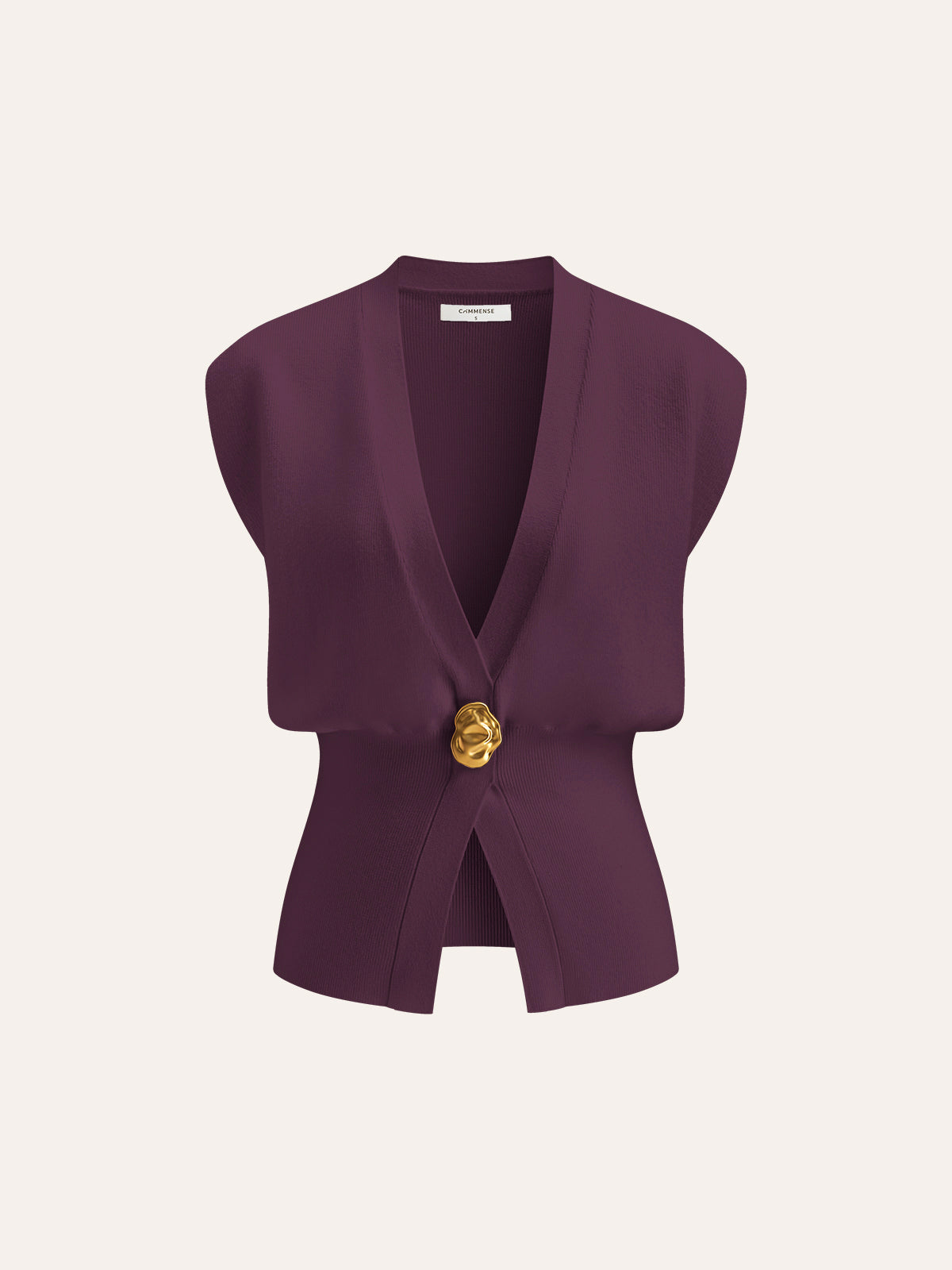 Annalena – V-Λαιμόκοψη με Κουμπιά Πλεκτό Γιλέκο