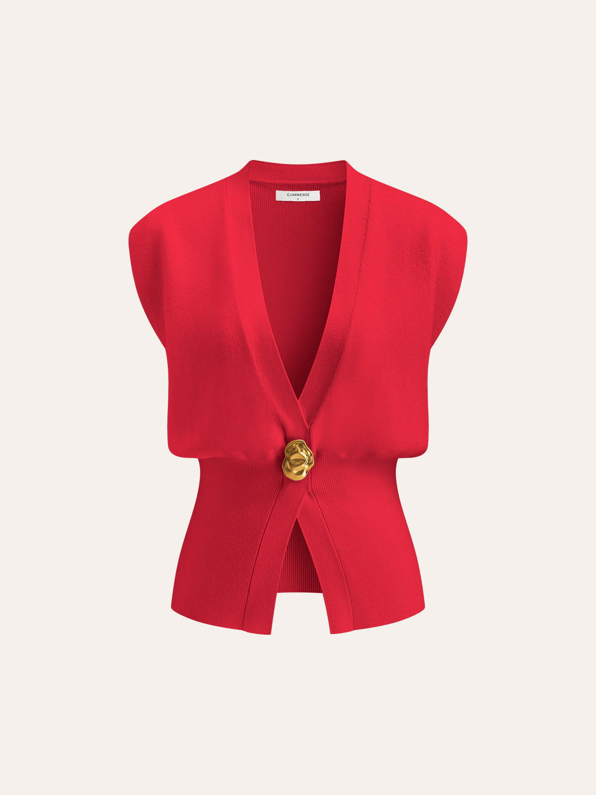 Annalena – V-Λαιμόκοψη με Κουμπιά Πλεκτό Γιλέκο