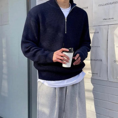 Carlo – Πουλόβερ με μισό φερμουάρ