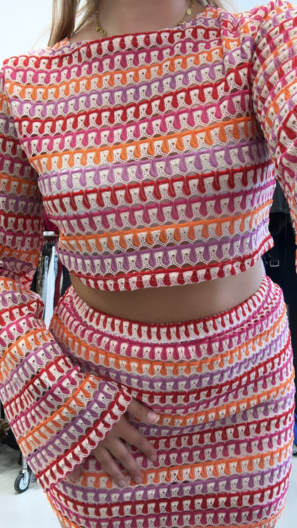 Giada – Σετ Crop Top και Μίνι Φούστα