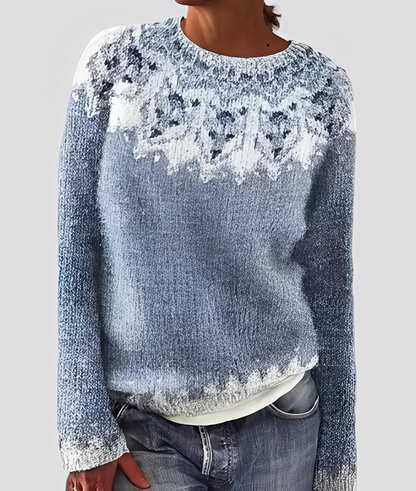 Christal - Κομψό γυναικείο μάλλινο πουλόβερ με χαλαρή γραμμή