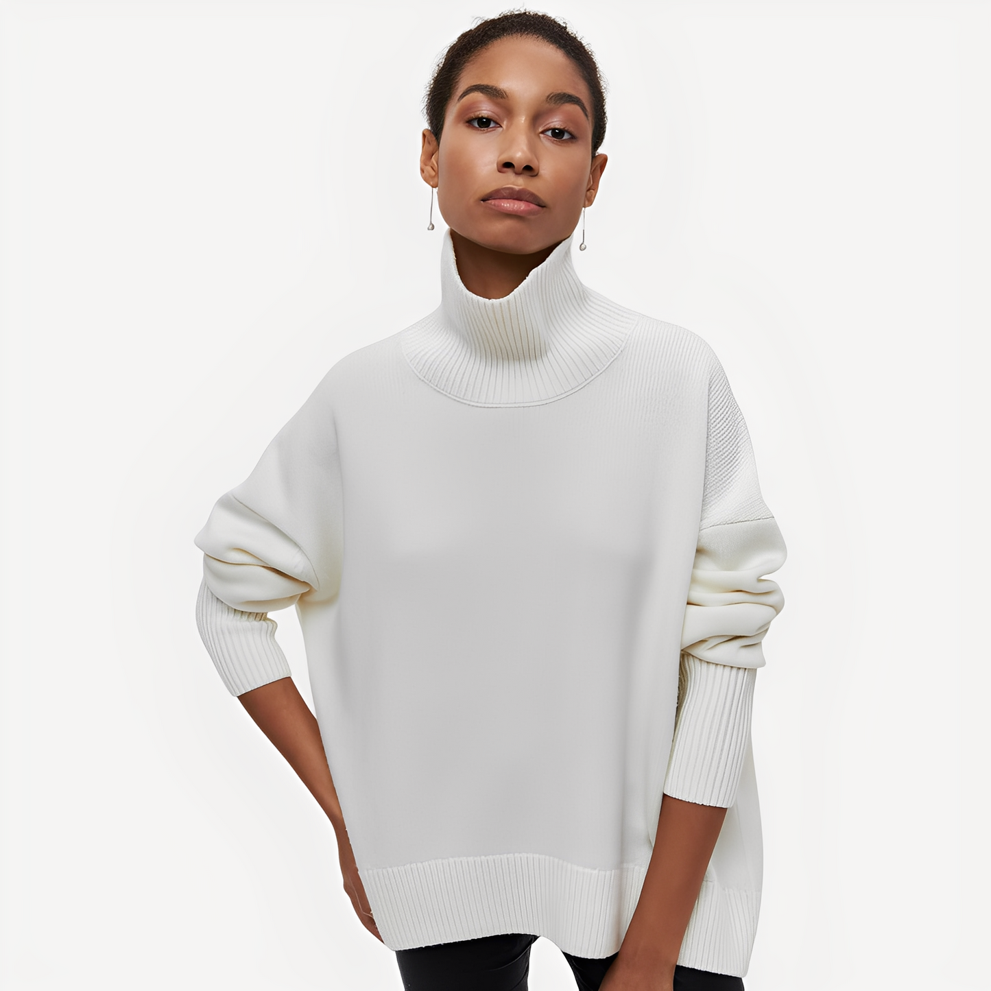 Margery - Χαλαρό Πουλόβερ με Ψηλό Κολάρο για Γυναίκες