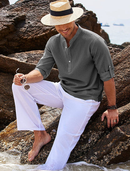 Cormac – Λινό πουκάμισο με μακριά μανίκια για άνδρες