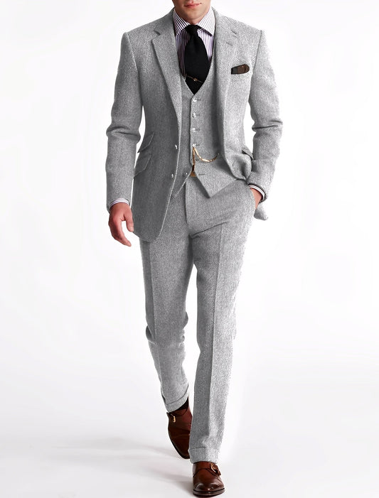 Desmond - Επίσημο τριμερές τουίντ κοστούμι για άνδρες