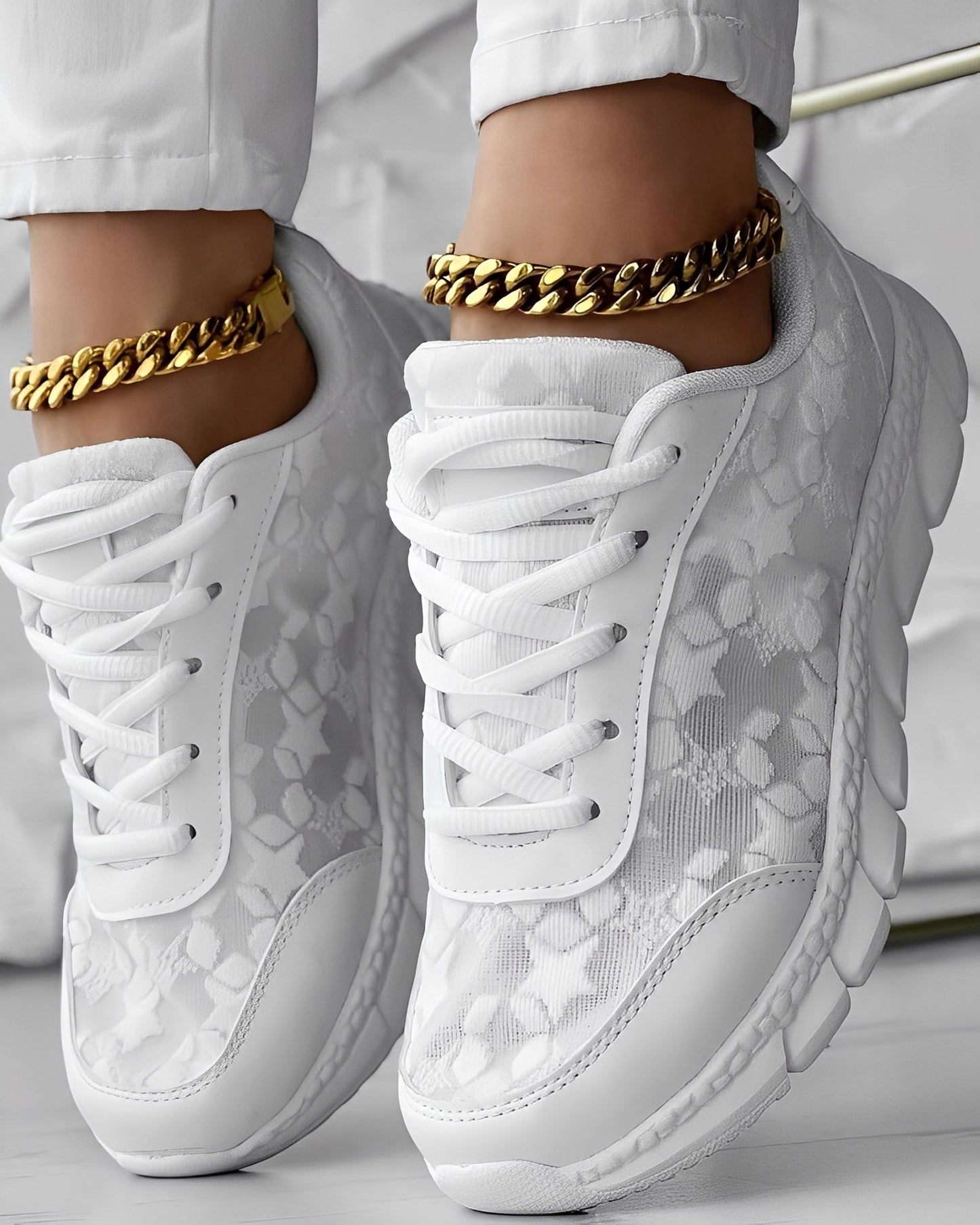 Elisabeth - Άνετα, αναπνεύσιμα sneakers με λουλουδένιο σχέδιο για γυναίκες