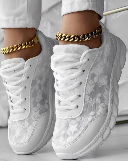 Elisabeth - Άνετα, αναπνεύσιμα sneakers με λουλουδένιο σχέδιο για γυναίκες