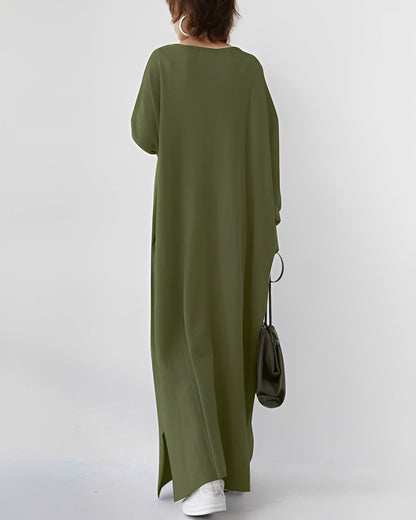 Eliana – Φόρεμα Μακρύ με Μακριά Μανίκια