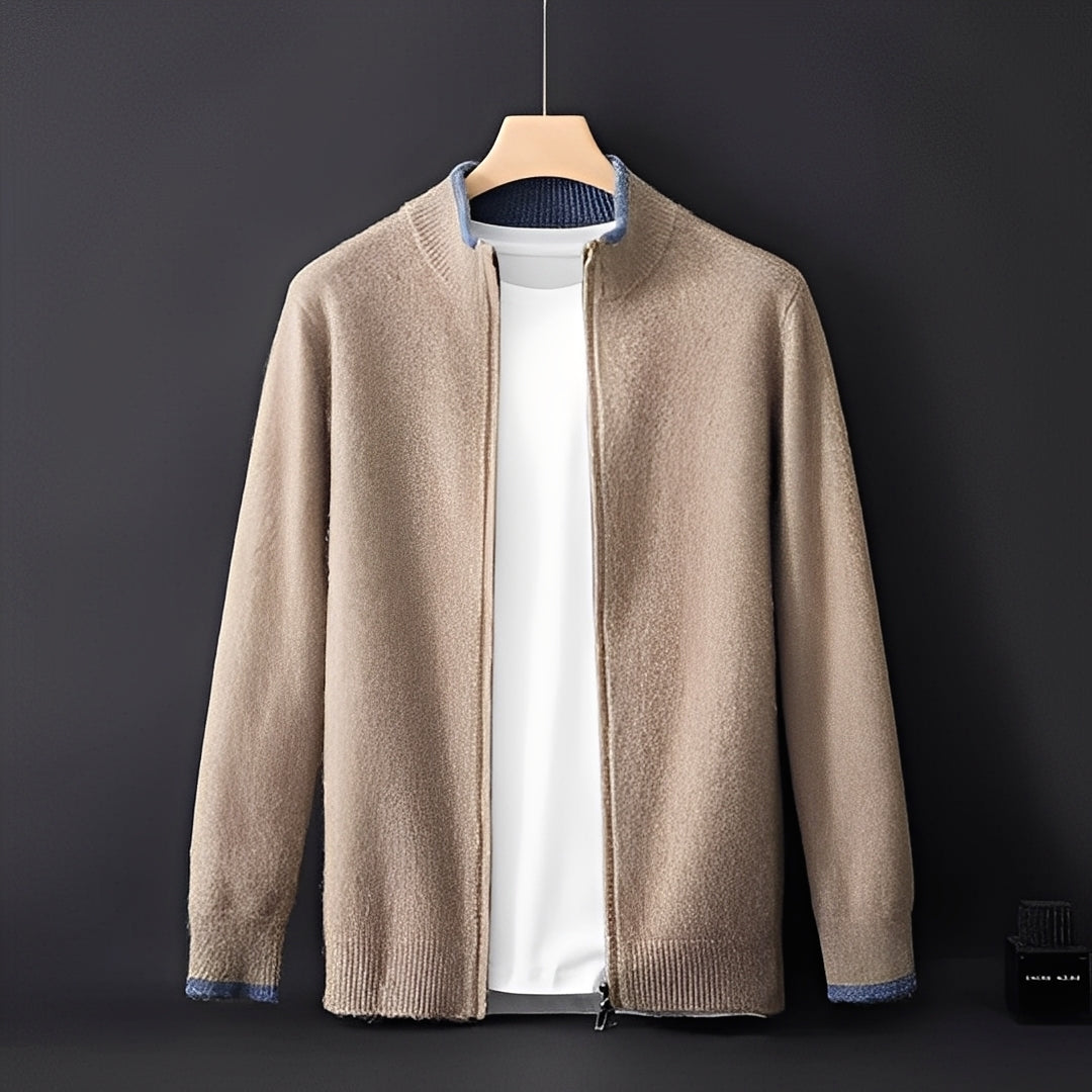 Eugene - Σύγχρονο μπουφάν με φερμουάρ από κασμίρι για άνδρες