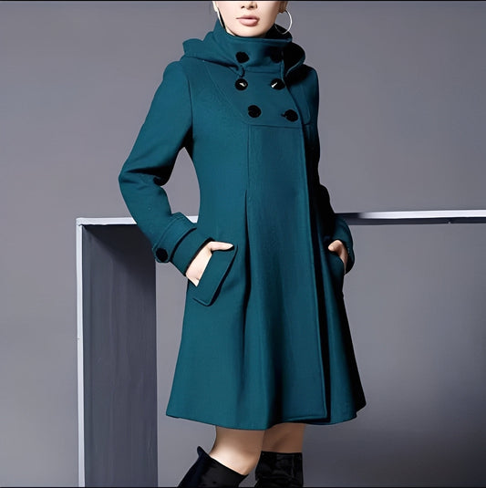 Maree - Χαλαρή κάπα με κουκούλα και πλευρικές τσέπες για γυναίκες