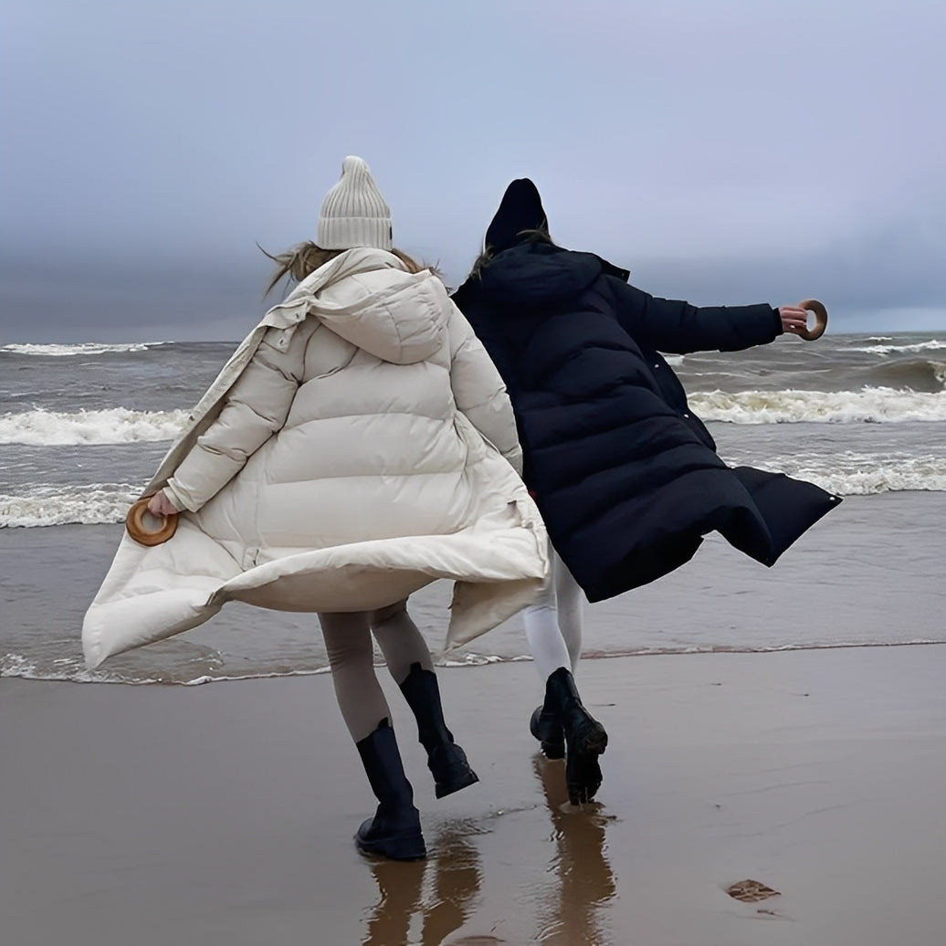 Jacquelyn - Στιλάτη μακριά ζακέτα με κουκούλα για γυναίκες