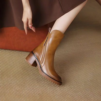 Destini - Μοντέρνες γυναικείες δερμάτινες μπότες